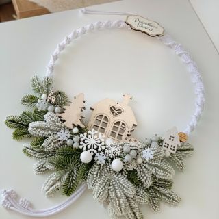 ❄✨Macramé věnec "POHÁDKOVÉ VÁNOCE"❄✨ https://www.brimoon.cz/venec-pohadkove-vanoce/ #MacrameVenec #PohadkoveVanoce...